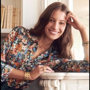 Sézane Pierro Blouse Fall Print FR38 US 6